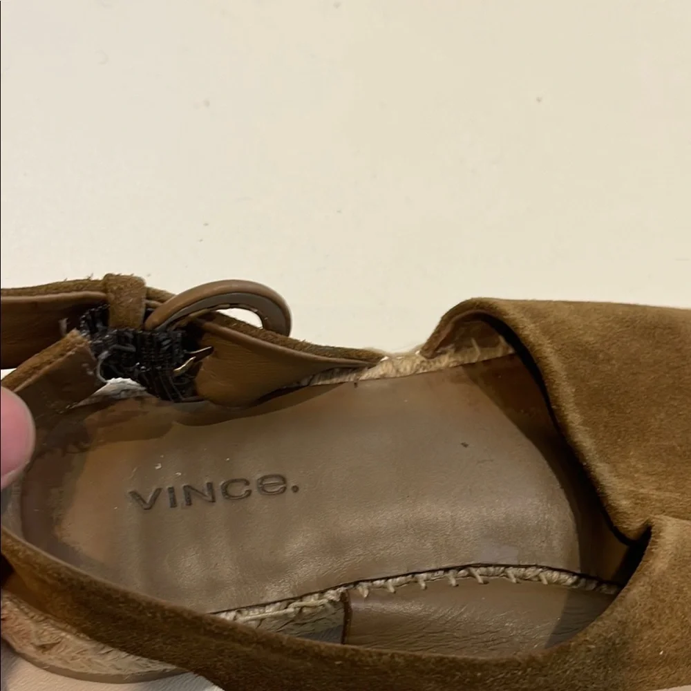 Vince Brown Linton Espadrille Slingback Shoes with Jute Sole